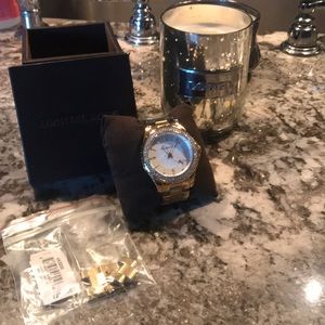 Michael Kors Gold Watch with Diamond Bezel